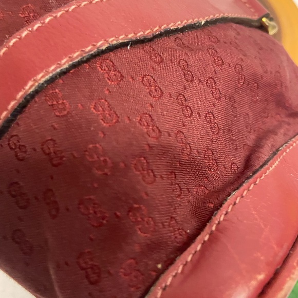 Vintage Gucci Burgundy Micro G Canvas Boston Bag - Picture 12 of 15